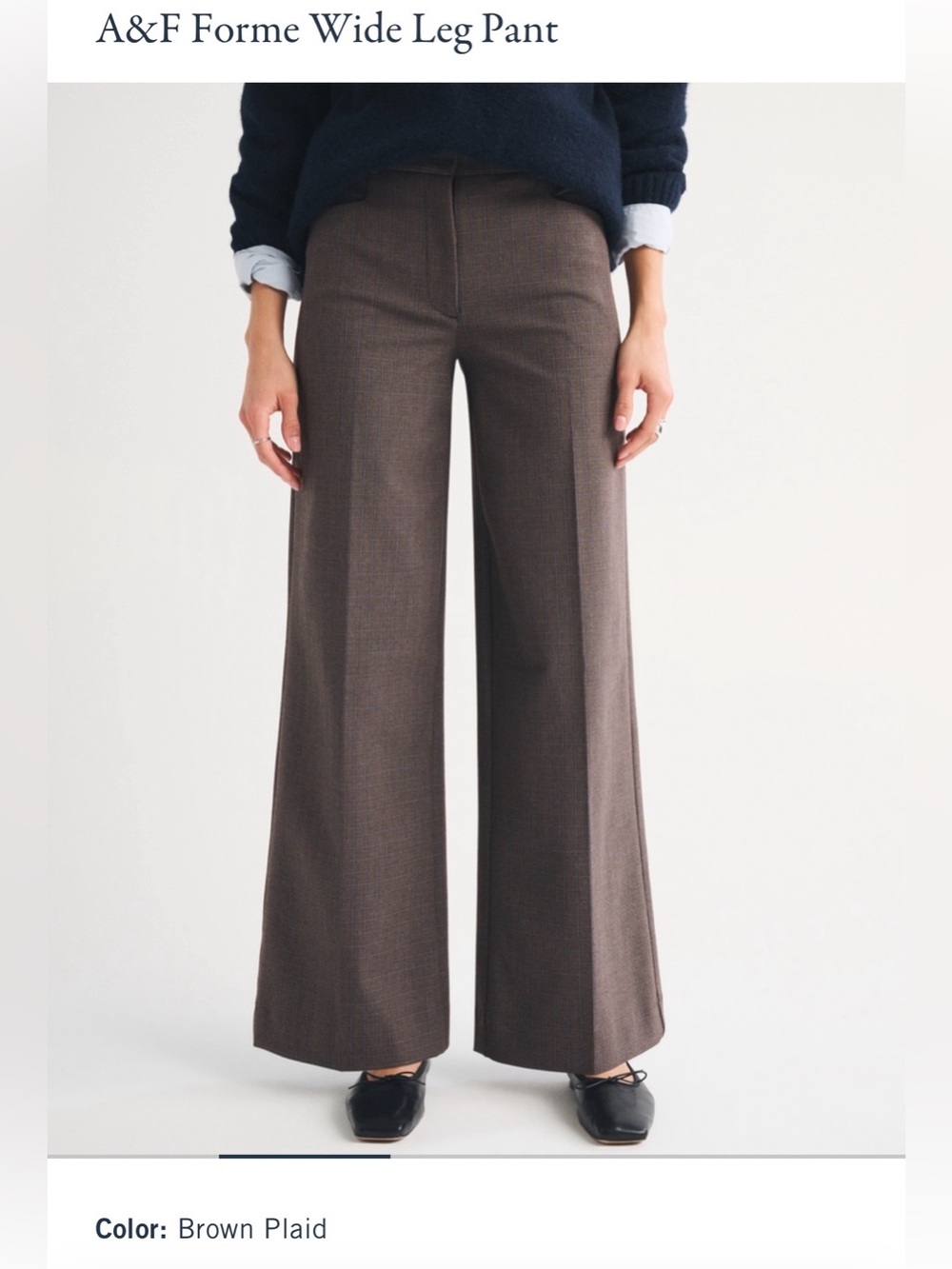 Abercrombie & Fitch Forme Wide Leg Pant